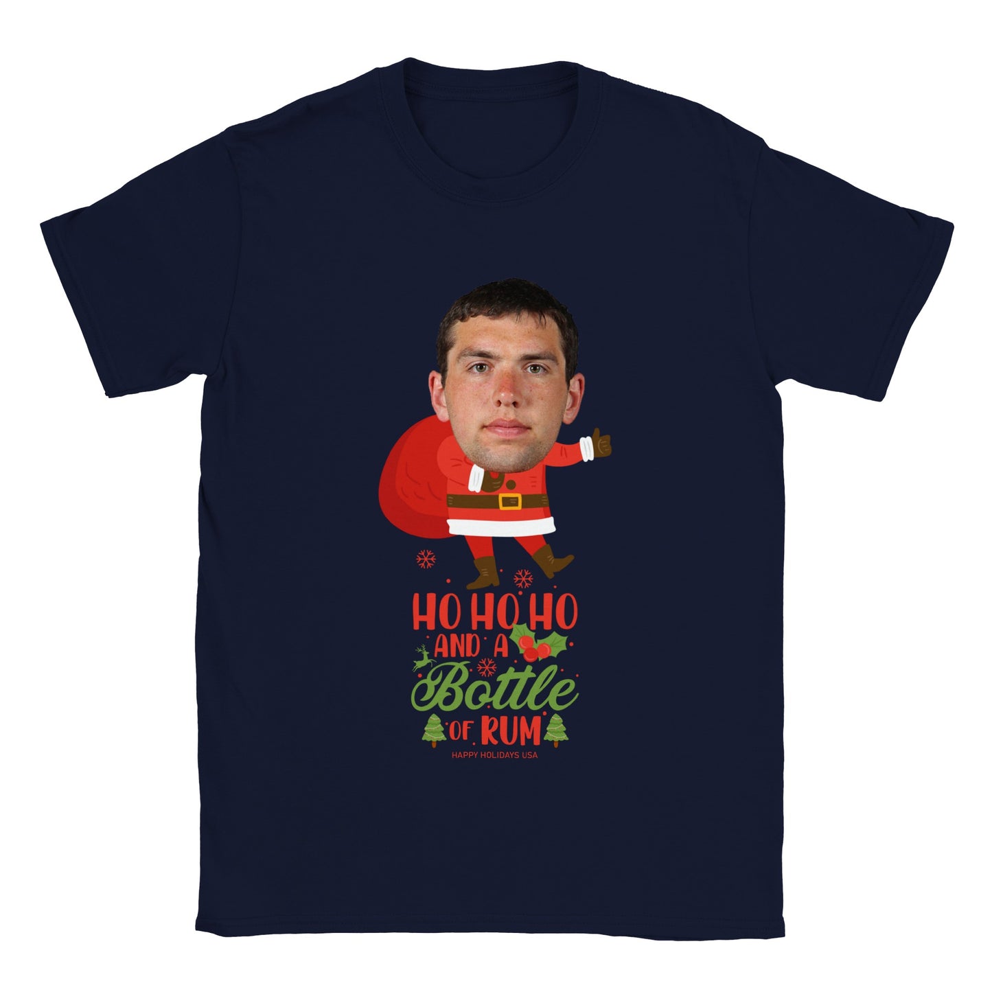 Ho Ho Ho! And A Bottle Of Rum - Christmas Tee
